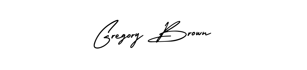 Make a beautiful signature design for name Gregory Brown. With this signature (AmerikaSignatureDemo-Regular) style, you can create a handwritten signature for free. Gregory Brown signature style 3 images and pictures png