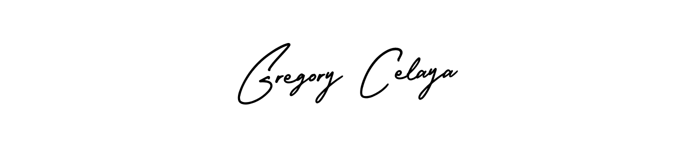 Create a beautiful signature design for name Gregory Celaya. With this signature (AmerikaSignatureDemo-Regular) fonts, you can make a handwritten signature for free. Gregory Celaya signature style 3 images and pictures png