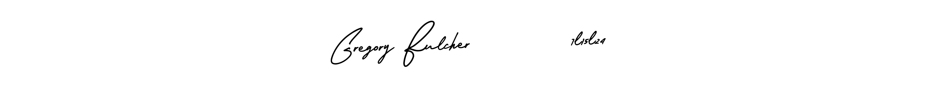 Make a short Gregory Fulcher         7l15l24 signature style. Manage your documents anywhere anytime using AmerikaSignatureDemo-Regular. Create and add eSignatures, submit forms, share and send files easily. Gregory Fulcher         7l15l24 signature style 3 images and pictures png