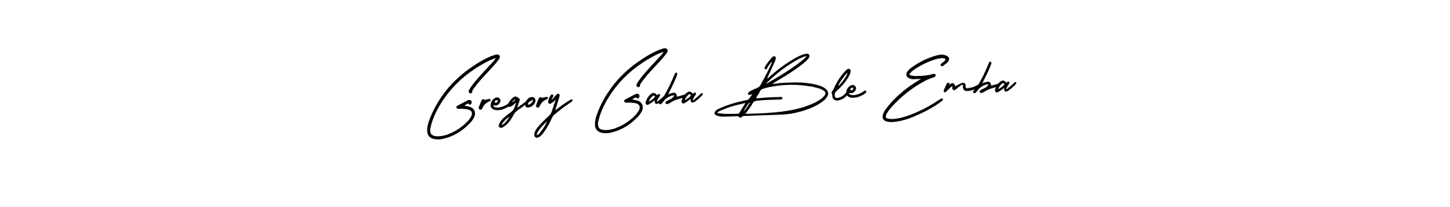 How to make Gregory Gaba Ble Emba signature? AmerikaSignatureDemo-Regular is a professional autograph style. Create handwritten signature for Gregory Gaba Ble Emba name. Gregory Gaba Ble Emba signature style 3 images and pictures png