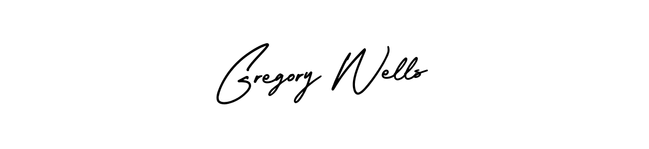 It looks lik you need a new signature style for name Gregory Wells. Design unique handwritten (AmerikaSignatureDemo-Regular) signature with our free signature maker in just a few clicks. Gregory Wells signature style 3 images and pictures png