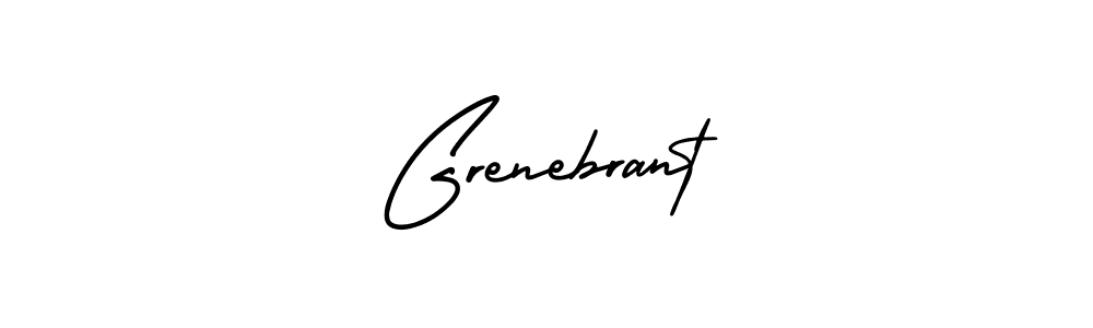 The best way (AmerikaSignatureDemo-Regular) to make a short signature is to pick only two or three words in your name. The name Grenebrant include a total of six letters. For converting this name. Grenebrant signature style 3 images and pictures png