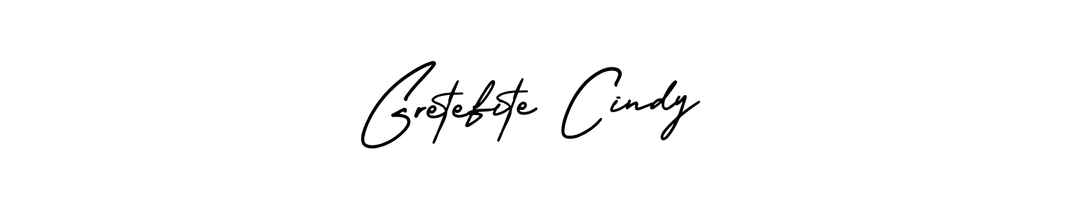 Gretefite Cindy stylish signature style. Best Handwritten Sign (AmerikaSignatureDemo-Regular) for my name. Handwritten Signature Collection Ideas for my name Gretefite Cindy. Gretefite Cindy signature style 3 images and pictures png