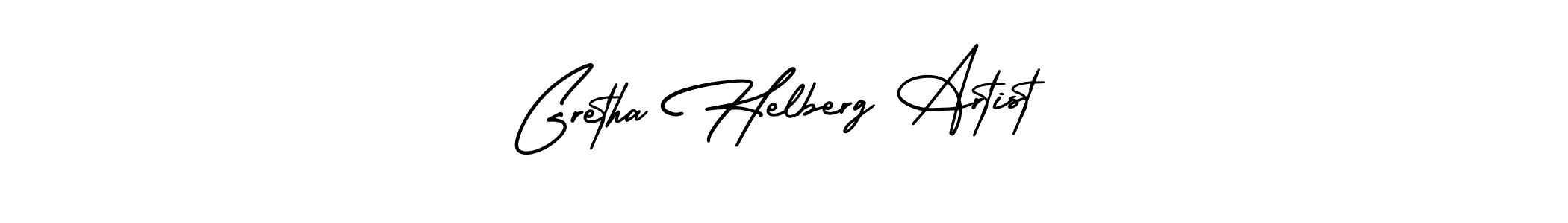 Also You can easily find your signature by using the search form. We will create Gretha Helberg Artist name handwritten signature images for you free of cost using AmerikaSignatureDemo-Regular sign style. Gretha Helberg Artist signature style 3 images and pictures png