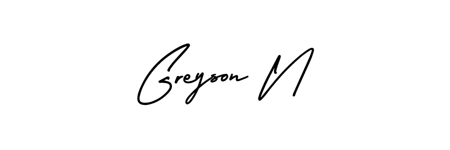 Make a beautiful signature design for name Greyson N. Use this online signature maker to create a handwritten signature for free. Greyson N signature style 3 images and pictures png