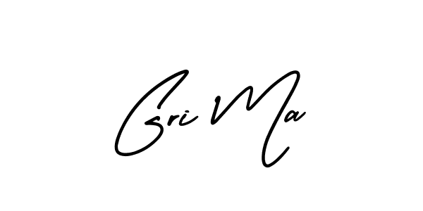 Design your own signature with our free online signature maker. With this signature software, you can create a handwritten (AmerikaSignatureDemo-Regular) signature for name Gri Ma. Gri Ma signature style 3 images and pictures png