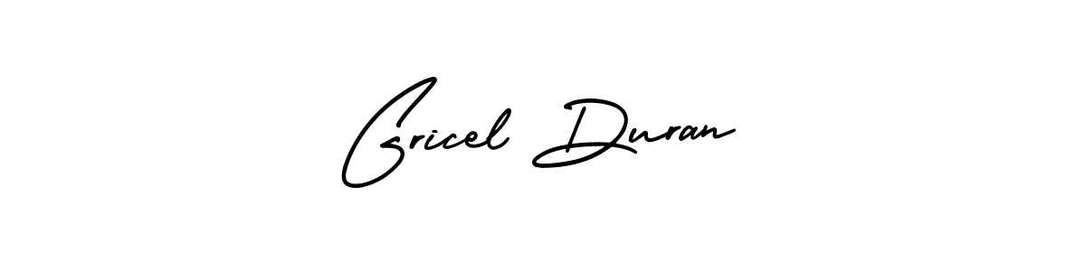 How to make Gricel Duran name signature. Use AmerikaSignatureDemo-Regular style for creating short signs online. This is the latest handwritten sign. Gricel Duran signature style 3 images and pictures png