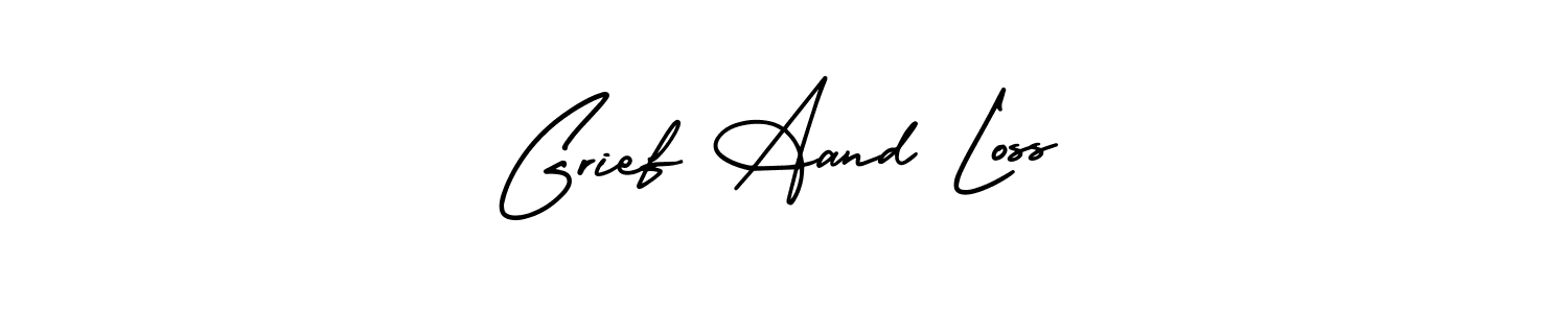 This is the best signature style for the Grief Aand Loss name. Also you like these signature font (AmerikaSignatureDemo-Regular). Mix name signature. Grief Aand Loss signature style 3 images and pictures png