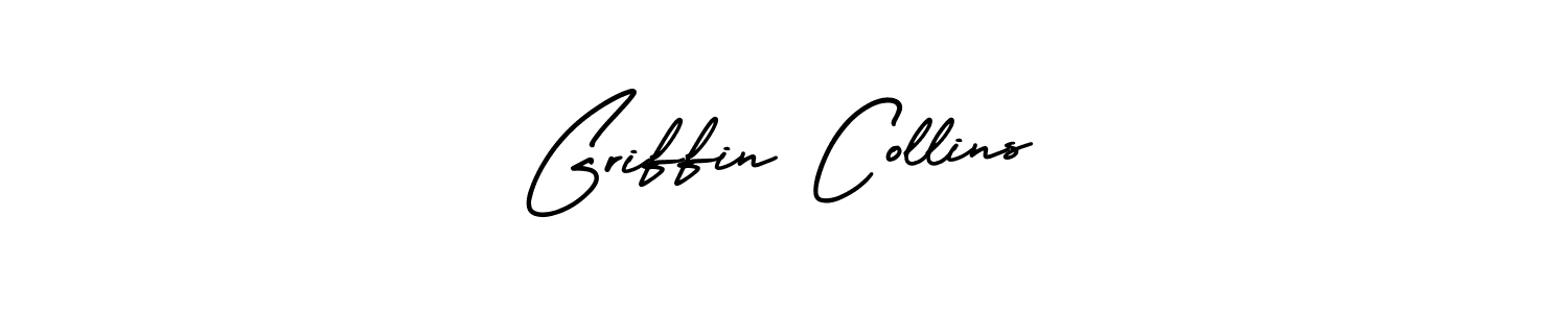 The best way (AmerikaSignatureDemo-Regular) to make a short signature is to pick only two or three words in your name. The name Griffin Collins include a total of six letters. For converting this name. Griffin Collins signature style 3 images and pictures png