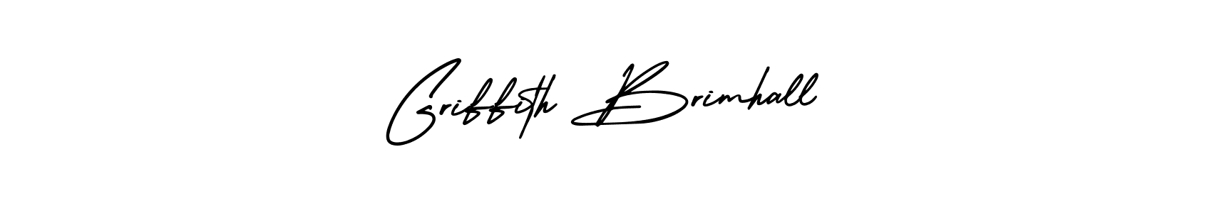 How to make Griffith Brimhall name signature. Use AmerikaSignatureDemo-Regular style for creating short signs online. This is the latest handwritten sign. Griffith Brimhall signature style 3 images and pictures png