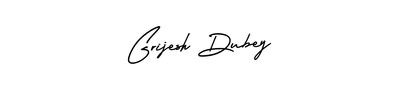 How to make Grijesh Dubey signature? AmerikaSignatureDemo-Regular is a professional autograph style. Create handwritten signature for Grijesh Dubey name. Grijesh Dubey signature style 3 images and pictures png