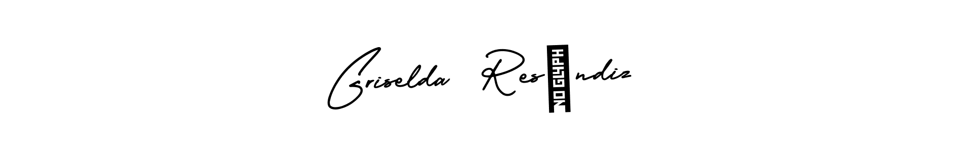 You should practise on your own different ways (AmerikaSignatureDemo-Regular) to write your name (Griselda  Reséndiz) in signature. don't let someone else do it for you. Griselda  Reséndiz signature style 3 images and pictures png