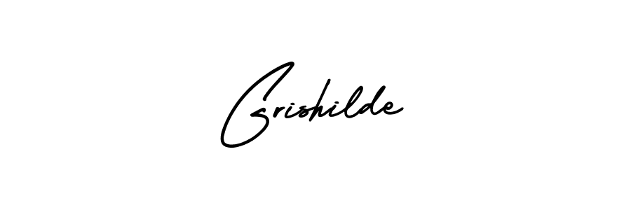 How to make Grishilde signature? AmerikaSignatureDemo-Regular is a professional autograph style. Create handwritten signature for Grishilde name. Grishilde signature style 3 images and pictures png