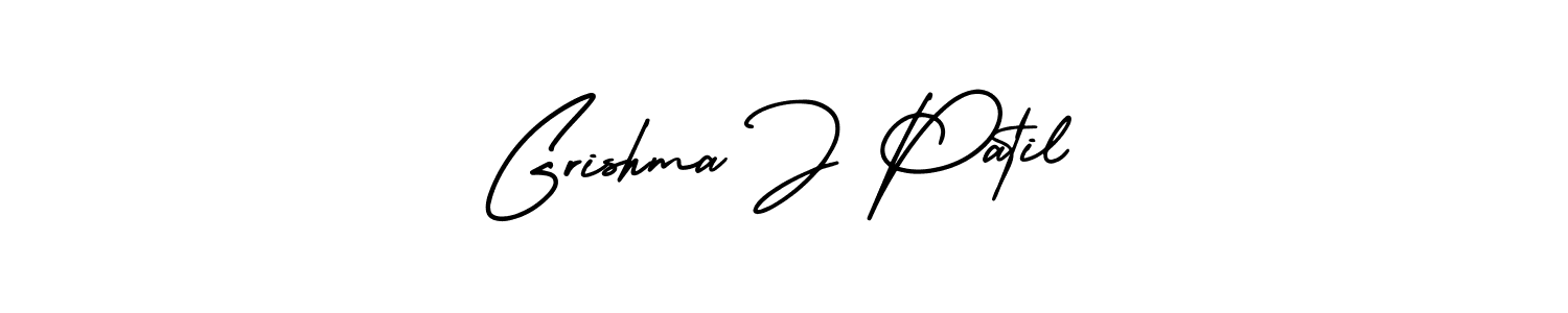 Best and Professional Signature Style for Grishma J Patil. AmerikaSignatureDemo-Regular Best Signature Style Collection. Grishma J Patil signature style 3 images and pictures png