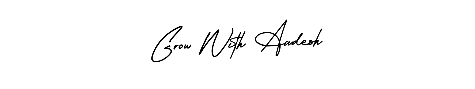 Also we have Grow With Aadesh name is the best signature style. Create professional handwritten signature collection using AmerikaSignatureDemo-Regular autograph style. Grow With Aadesh signature style 3 images and pictures png