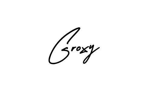 The best way (AmerikaSignatureDemo-Regular) to make a short signature is to pick only two or three words in your name. The name Groxy include a total of six letters. For converting this name. Groxy signature style 3 images and pictures png