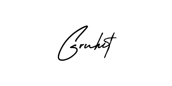 if you are searching for the best signature style for your name Gruhit. so please give up your signature search. here we have designed multiple signature styles  using AmerikaSignatureDemo-Regular. Gruhit signature style 3 images and pictures png