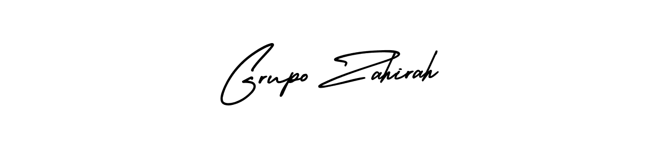 Make a beautiful signature design for name Grupo Zahirah. With this signature (AmerikaSignatureDemo-Regular) style, you can create a handwritten signature for free. Grupo Zahirah signature style 3 images and pictures png