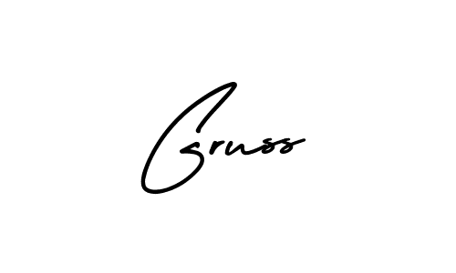 How to make Gruss signature? AmerikaSignatureDemo-Regular is a professional autograph style. Create handwritten signature for Gruss name. Gruss signature style 3 images and pictures png