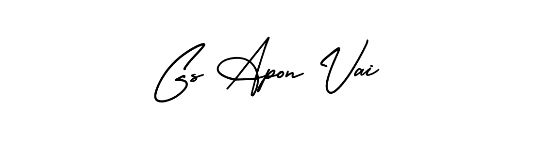 Create a beautiful signature design for name Gs Apon Vai. With this signature (AmerikaSignatureDemo-Regular) fonts, you can make a handwritten signature for free. Gs Apon Vai signature style 3 images and pictures png