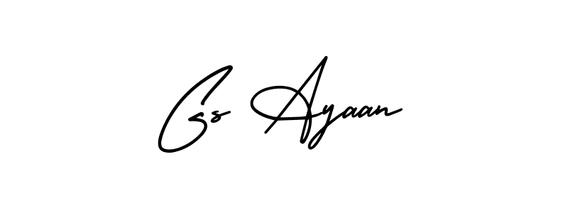 This is the best signature style for the Gs Ayaan name. Also you like these signature font (AmerikaSignatureDemo-Regular). Mix name signature. Gs Ayaan signature style 3 images and pictures png