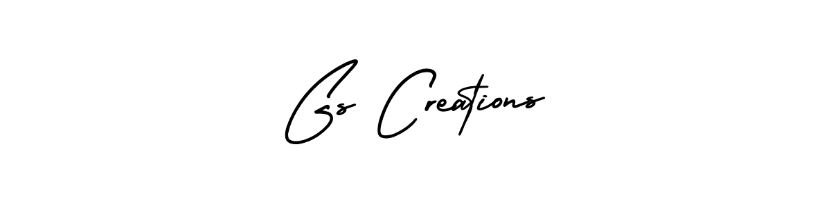 Gs Creations stylish signature style. Best Handwritten Sign (AmerikaSignatureDemo-Regular) for my name. Handwritten Signature Collection Ideas for my name Gs Creations. Gs Creations signature style 3 images and pictures png