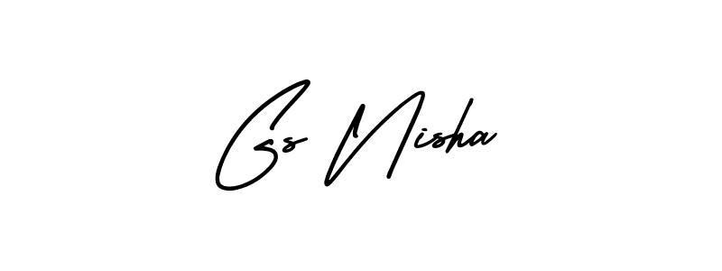 if you are searching for the best signature style for your name Gs Nisha. so please give up your signature search. here we have designed multiple signature styles  using AmerikaSignatureDemo-Regular. Gs Nisha signature style 3 images and pictures png