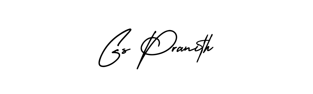 Design your own signature with our free online signature maker. With this signature software, you can create a handwritten (AmerikaSignatureDemo-Regular) signature for name Gs Pranith. Gs Pranith signature style 3 images and pictures png
