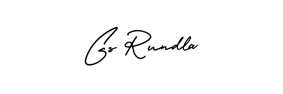 Gs Rundla stylish signature style. Best Handwritten Sign (AmerikaSignatureDemo-Regular) for my name. Handwritten Signature Collection Ideas for my name Gs Rundla. Gs Rundla signature style 3 images and pictures png