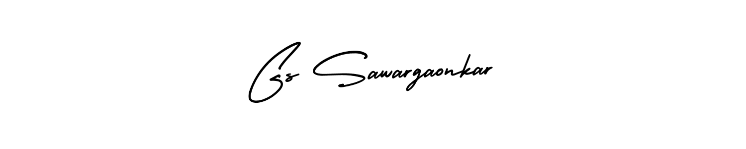 You should practise on your own different ways (AmerikaSignatureDemo-Regular) to write your name (Gs Sawargaonkar) in signature. don't let someone else do it for you. Gs Sawargaonkar signature style 3 images and pictures png