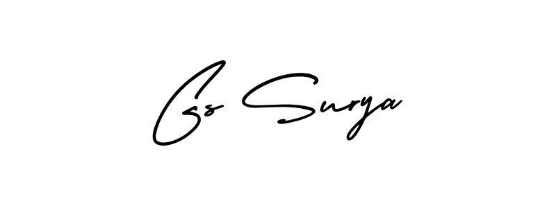 Gs Surya stylish signature style. Best Handwritten Sign (AmerikaSignatureDemo-Regular) for my name. Handwritten Signature Collection Ideas for my name Gs Surya. Gs Surya signature style 3 images and pictures png