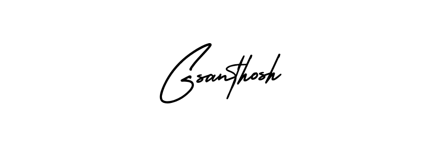 How to Draw Gsanthosh signature style? AmerikaSignatureDemo-Regular is a latest design signature styles for name Gsanthosh. Gsanthosh signature style 3 images and pictures png