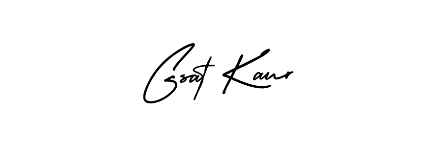 How to make Gsat Kaur signature? AmerikaSignatureDemo-Regular is a professional autograph style. Create handwritten signature for Gsat Kaur name. Gsat Kaur signature style 3 images and pictures png