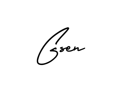 It looks lik you need a new signature style for name Gsen. Design unique handwritten (AmerikaSignatureDemo-Regular) signature with our free signature maker in just a few clicks. Gsen signature style 3 images and pictures png