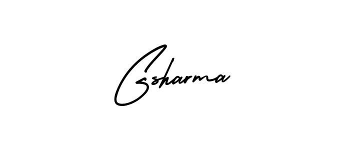 Gsharma stylish signature style. Best Handwritten Sign (AmerikaSignatureDemo-Regular) for my name. Handwritten Signature Collection Ideas for my name Gsharma. Gsharma signature style 3 images and pictures png