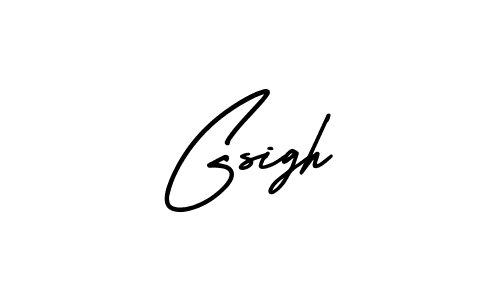 How to make Gsigh name signature. Use AmerikaSignatureDemo-Regular style for creating short signs online. This is the latest handwritten sign. Gsigh signature style 3 images and pictures png