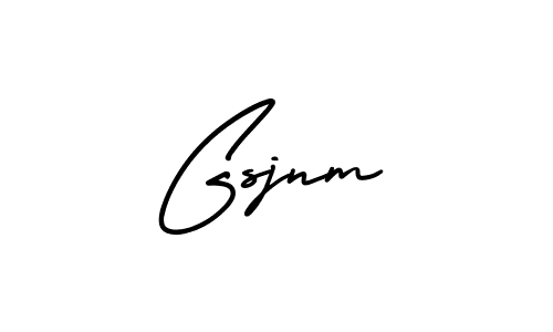How to make Gsjnm signature? AmerikaSignatureDemo-Regular is a professional autograph style. Create handwritten signature for Gsjnm name. Gsjnm signature style 3 images and pictures png