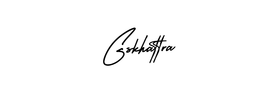 How to make Gskhattra name signature. Use AmerikaSignatureDemo-Regular style for creating short signs online. This is the latest handwritten sign. Gskhattra signature style 3 images and pictures png