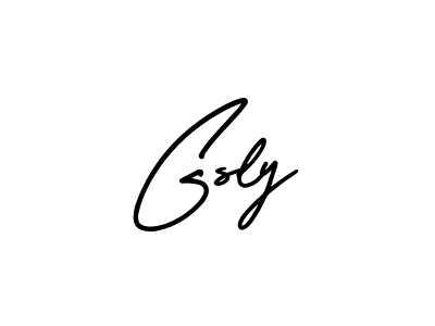 The best way (AmerikaSignatureDemo-Regular) to make a short signature is to pick only two or three words in your name. The name Gsly include a total of six letters. For converting this name. Gsly signature style 3 images and pictures png