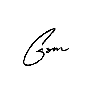 Design your own signature with our free online signature maker. With this signature software, you can create a handwritten (AmerikaSignatureDemo-Regular) signature for name Gsm. Gsm signature style 3 images and pictures png
