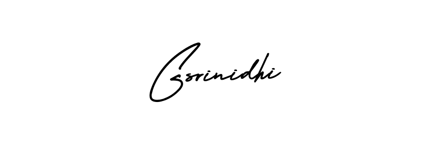 if you are searching for the best signature style for your name Gsrinidhi. so please give up your signature search. here we have designed multiple signature styles  using AmerikaSignatureDemo-Regular. Gsrinidhi signature style 3 images and pictures png
