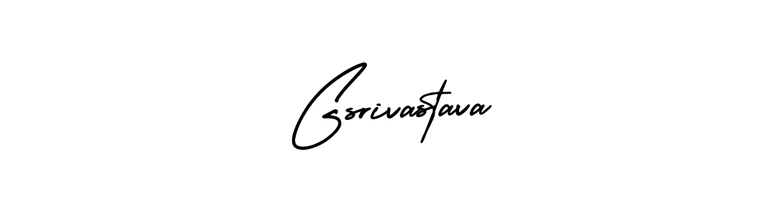 You should practise on your own different ways (AmerikaSignatureDemo-Regular) to write your name (Gsrivastava) in signature. don't let someone else do it for you. Gsrivastava signature style 3 images and pictures png