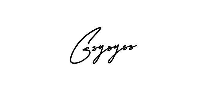 How to make Gsysyss name signature. Use AmerikaSignatureDemo-Regular style for creating short signs online. This is the latest handwritten sign. Gsysyss signature style 3 images and pictures png