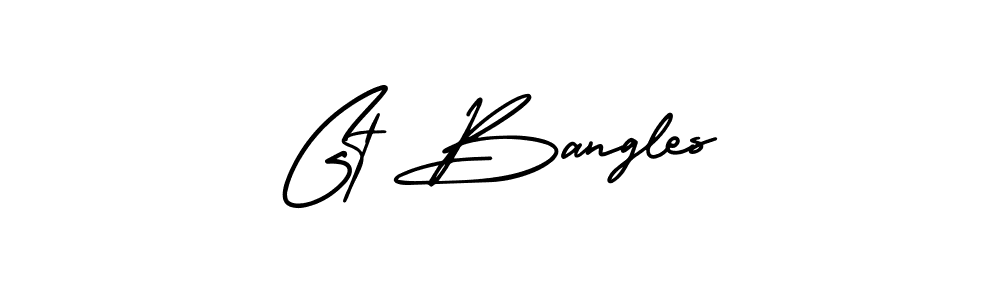 Make a beautiful signature design for name Gt Bangles. With this signature (AmerikaSignatureDemo-Regular) style, you can create a handwritten signature for free. Gt Bangles signature style 3 images and pictures png
