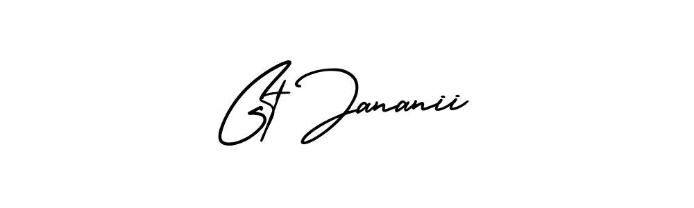 Create a beautiful signature design for name Gt Jananii. With this signature (AmerikaSignatureDemo-Regular) fonts, you can make a handwritten signature for free. Gt Jananii signature style 3 images and pictures png