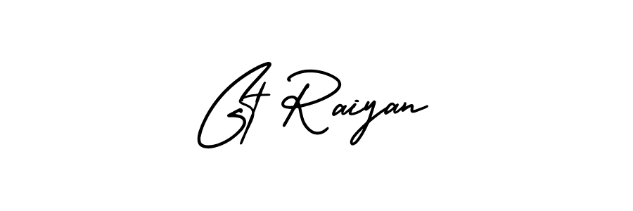 if you are searching for the best signature style for your name Gt Raiyan. so please give up your signature search. here we have designed multiple signature styles  using AmerikaSignatureDemo-Regular. Gt Raiyan signature style 3 images and pictures png
