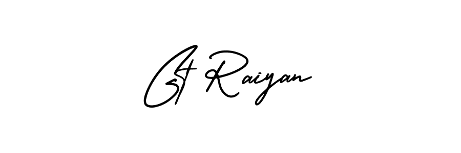 Design your own signature with our free online signature maker. With this signature software, you can create a handwritten (AmerikaSignatureDemo-Regular) signature for name Gt Raiyan. Gt Raiyan signature style 3 images and pictures png