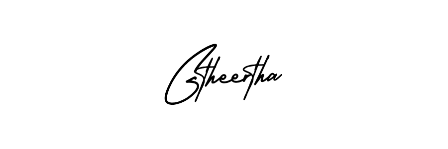 Make a beautiful signature design for name Gtheertha. With this signature (AmerikaSignatureDemo-Regular) style, you can create a handwritten signature for free. Gtheertha signature style 3 images and pictures png