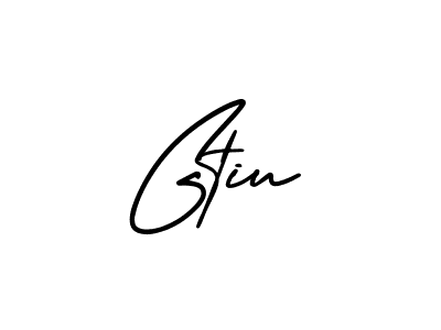 Gtiu stylish signature style. Best Handwritten Sign (AmerikaSignatureDemo-Regular) for my name. Handwritten Signature Collection Ideas for my name Gtiu. Gtiu signature style 3 images and pictures png
