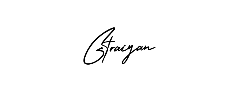 This is the best signature style for the Gtraiyan name. Also you like these signature font (AmerikaSignatureDemo-Regular). Mix name signature. Gtraiyan signature style 3 images and pictures png